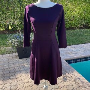 The Limited zip back, skater style purple dress. Size Small (4-6).